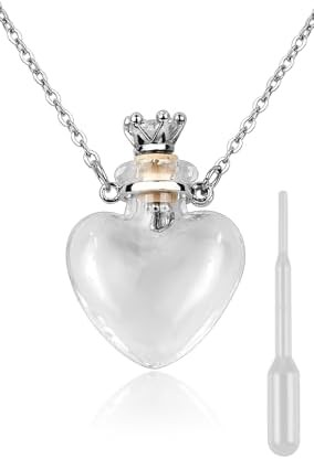 Collier fiole cœur pendentif - cœur,