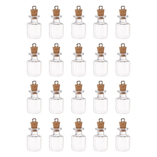 20pcs verre bouteilles - bouteilles, carré