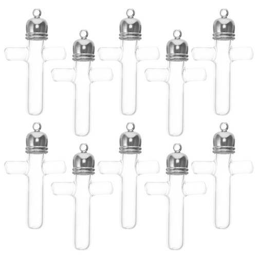 Pendentif fiole verre petite - pendentif,